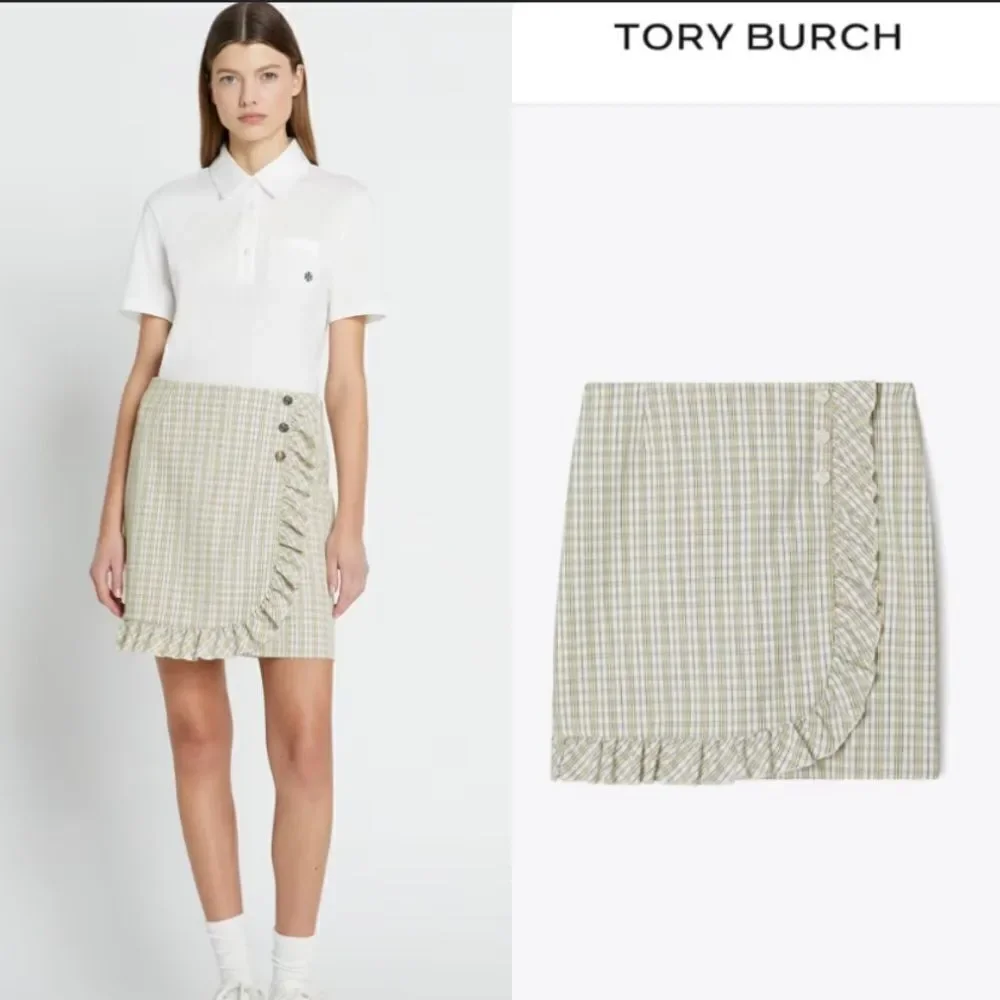 NWT Tory Burch Perfomance Mini Yellow Skirt Golf Twill Size 0